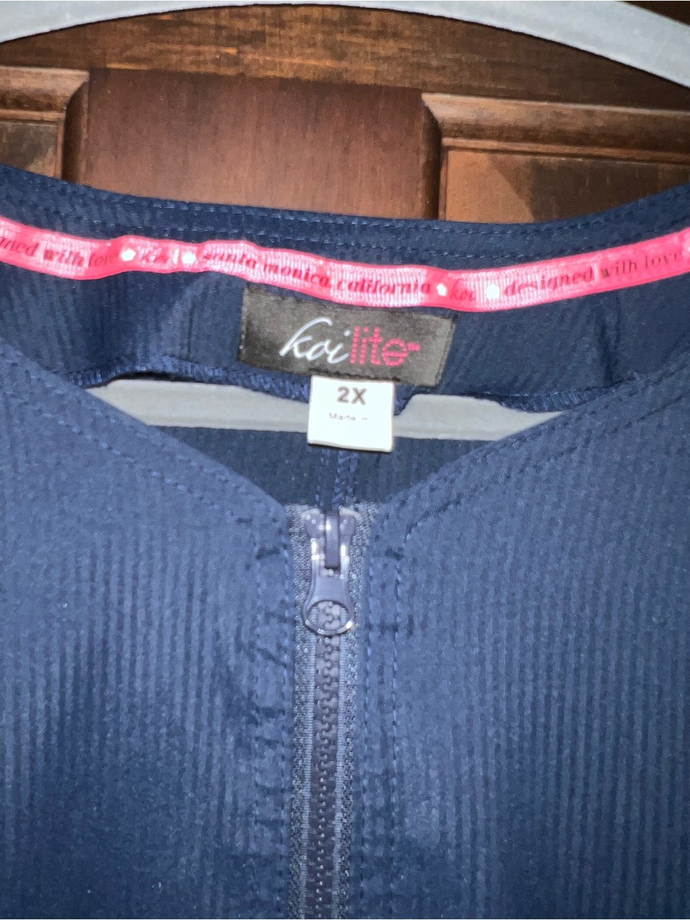 Koi Clarity Navy Scrub Jacket 2X NWOT - Picture 4 of 6